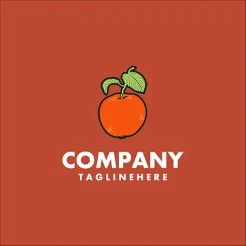 Orange fruit logo design concept. Stock Illustration
