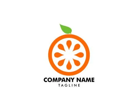 Orange Fruit Logo Design Element Stock Illustration