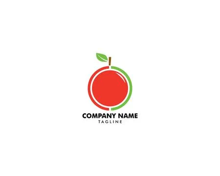 Orange Fruit Logo Design Vector Icon Illustration Design Stock Illustration