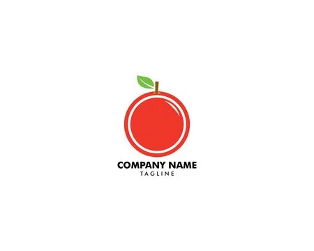Orange Fruit Logo Design Vector Icon Illustration Design Stock Illustration