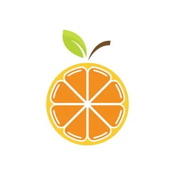 Orange fruit logo 스톡 일러스트