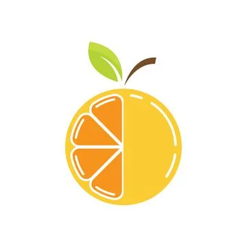 Orange fruit logo Illustration