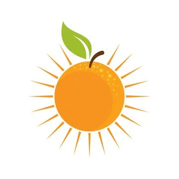 Orange fruit logo Illustration