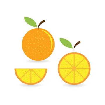 Orange fruit logo Stockillustratie
