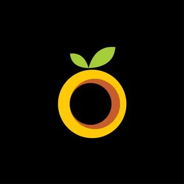 Orange Fruit Logo Template vector Stock Illustration