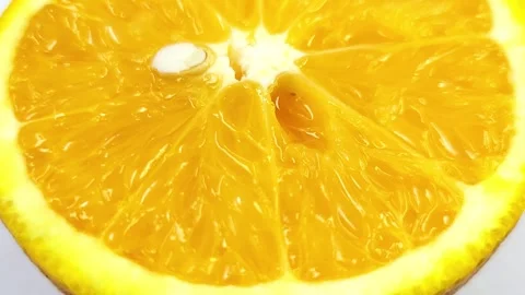 Orange Fruit, Macro shot orange background, Orange close up shot Video stock 292741329