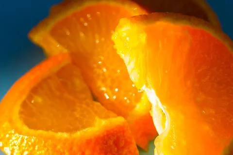 Orange fruit macro shot Stock Photos