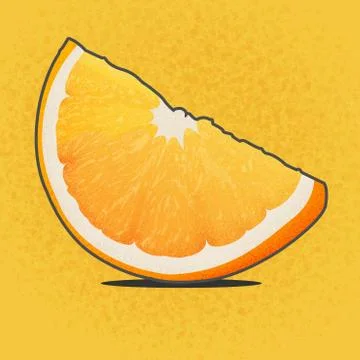 Orange fruit. Orang slice isolate Stock Illustration