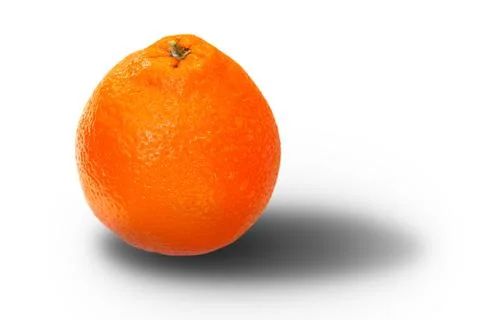 Orange fruit over white with shadow Stock Photos