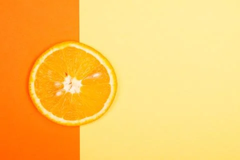Orange fruit pattern composition. Summer healthy food background. Stock Photos