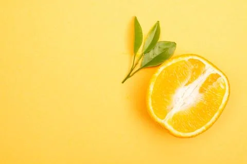 Orange fruit pattern composition. Summer healthy food background. Stock Photos