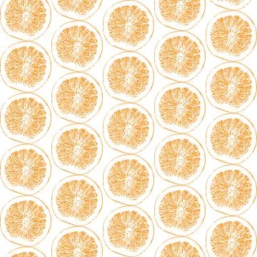 Orange fruit pattern Illustrazione stock