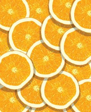 Orange fruit pattern Illustrazione stock