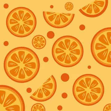Orange fruit pattern Illustrazione stock