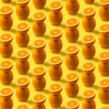 Orange fruit pattern Stock Photos