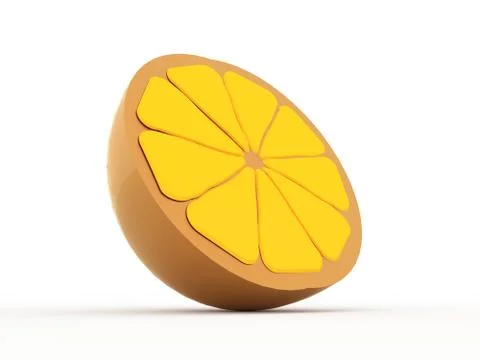 Orange fruit rendered isolated Stock Illustration