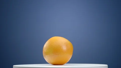 Orange Fruit Rotating On Turntable Stock Footage 99707537