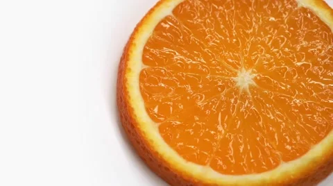 Orange fruit rotation on white background Stock Footage 61778881