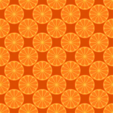 Orange fruit seamless bright pattern Stock Illustration
