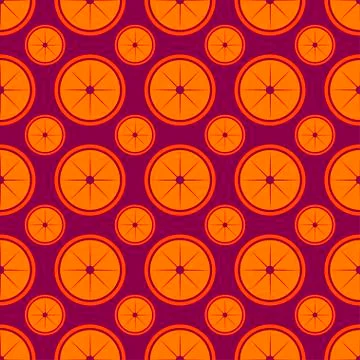 Orange fruit seamless bright pattern Stock Illustration