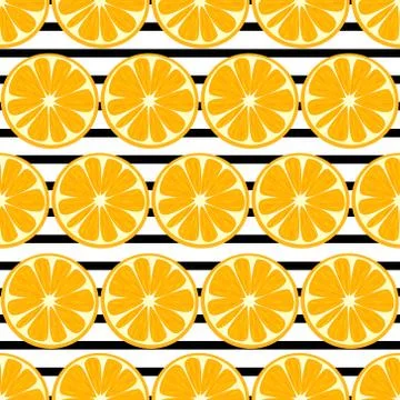 Orange fruit seamless pattern background. Vector illustration.. イラスト素材