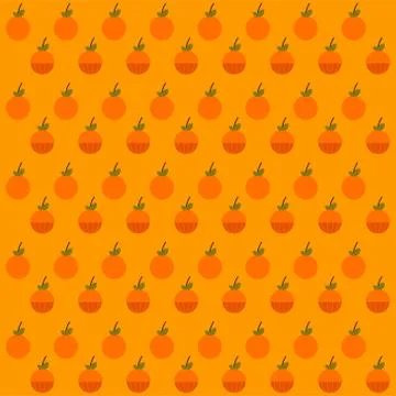Orange fruit seamless pattern background.Colorful wallpaper vector illustrati Stock Illustration
