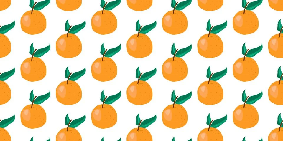 Orange fruit seamless pattern design Stock-Illustration