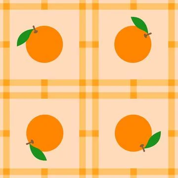 Orange fruit seamless for pattern fabric, simple orange fruit cute repeat i.. Ilustración de archivo
