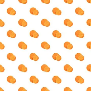 Orange fruit seamless pattern for healthy food design Stock Illustration