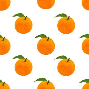 Orange Fruit Seamless Pattern Stock Illustration