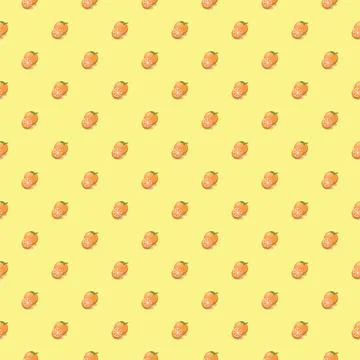 Orange fruit seamless pattern. Vegan organic eco product background. vector illu イラスト素材