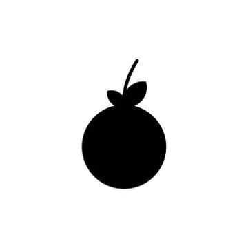 Orange fruit silhouette vector design template illustration Stock-Illustration