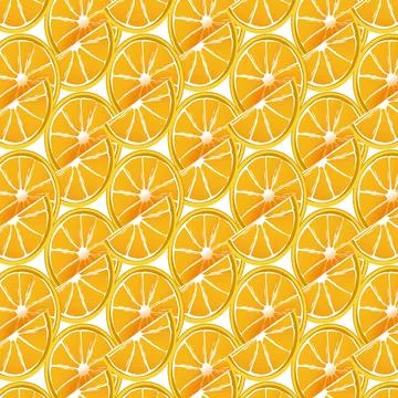 Orange fruit, slice, isolated, white background Stock Illustration