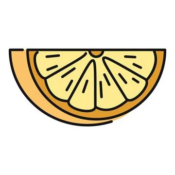 Orange fruit slice offering healthy vitamin c rich nutrition Stock Illustration