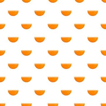 Orange fruit slice repeating pattern on white background Stockillustratie