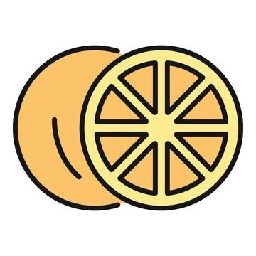 Orange fruit slice representing healthy fresh nutrition Stock Illustration