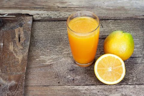 Orange fruit sliced in half Foto stock