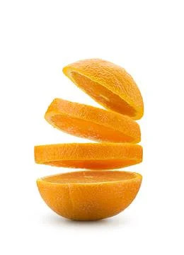 Orange fruit slices Stock Photos