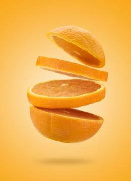 Orange fruit slices Stock Photos