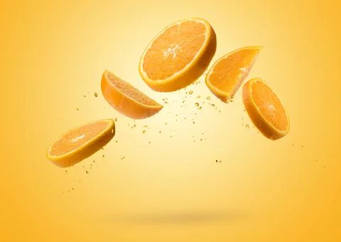 Orange fruit slices Stock Photos