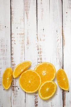 Orange fruit slices Fotos de archivo