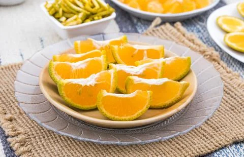 Orange Fruit Slices Stock Photos