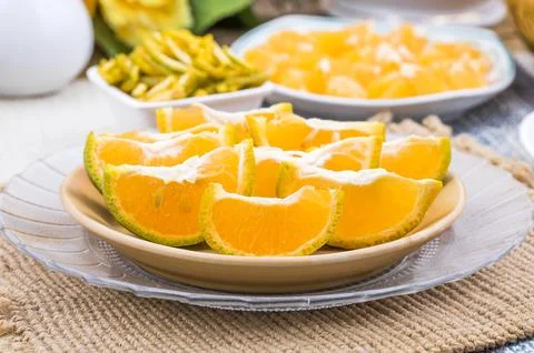 Orange Fruit Slices Stock Photos