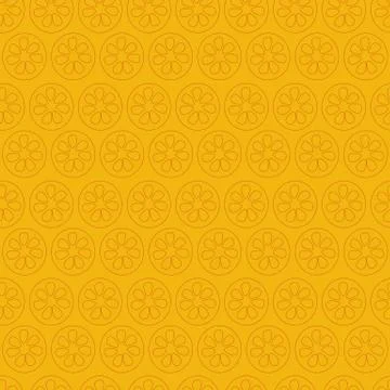 Orange fruit slices seamless vector pattern Stock Illustration