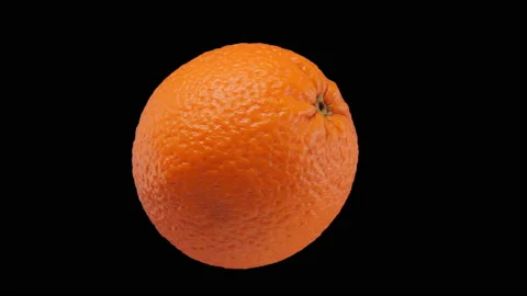 Orange fruit spin and float - isolated, alpha channel included Video stock 160825084