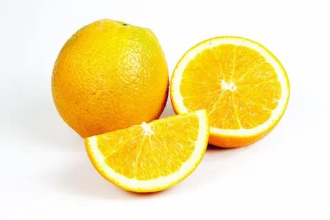 Orange fruit split Stock Photos