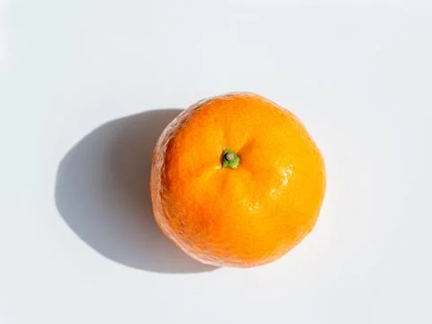 Orange fruit top view isolated on white background Stock Photos