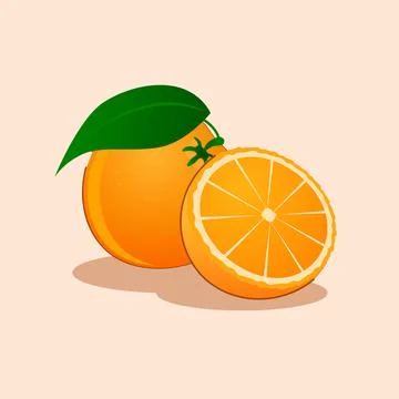 Orange fruit vector flat design AD330 Stock Illustration