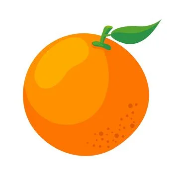 Orange fruit. Vector illustration of an orange. Isolated orange. Stock Illustration