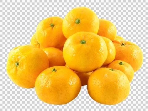 Orange fruit on white background.The fruit is high in vitamin C and health be Stock Photos